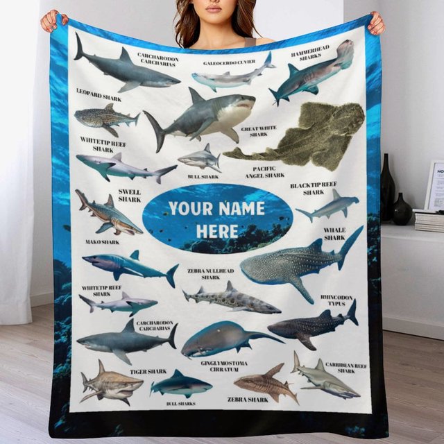 Gratis Shipping✈️Personalized Nombre Tiburón Manta para niños