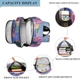 thumbnail image 3 of FORMRS Unisex School Backpack 17" Student Travel Bag with Laptop Compartment, Purple Window Scene, 3 of 7
