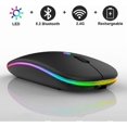 thumbnail image 2 of Wireless Computer Mouse with USB Receiver Rechargeable Silent 2.4G Portable Optical Wireless Computer Mice(Matte Black), 2 of 4