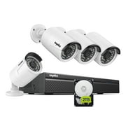 SANNCE 8CH 5MP POE Home Security Camera System,2MP 8CH POE NVR, 4pcs 1080P Outdoor POE Cameras,2TB Hard Drive