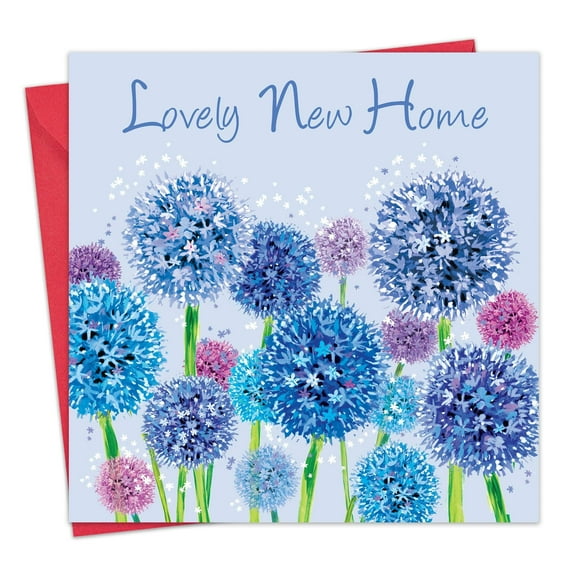 Twizler New Home Card - Alliums Floral - Womens Happy New Home Card for Her