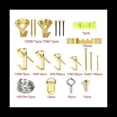 thumbnail image 3 of 314 Pcs Picture Hanging Kit, Heavy Picture Hanging Hooks for Drywall, Picture Hooks with Nails,Hanging Wire Sawtoothetc,1set * Picture Hanger Set,Gold, 3 of 6