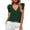 Dark Green, variant on Womens Blouses Dressy Casual Summer V Neck Ruffle Cap Sleeve Business Work Tops Spring Teacher Shirts
