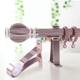 thumbnail image 4 of 2pcs Thick Aluminum Alloy Ceiling Mount Rod Bracket for Drapery Curtain Aluminum with Screws(Rose Gold), 4 of 9