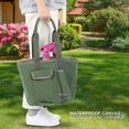 thumbnail image 3 of Hongchun Reusable Portable Bucket Garden Tool Bag Waterproof Canvas Gardening Tote Storage Pouch For Farm Work, 3 of 5