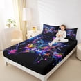 thumbnail image 4 of Homewish Romantic Bling Butterfly Full Size Sheets, Plant Botanical Bed Sheets, Teens Kids Girls Women Sheet Sets, Super Cozy Room Decor, 4-Piece, 4 of 7