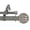 Gunmetal, variant on 1" Diameter Double Curtain Rod Set with Fluted Ball Finials, Adjustable 48–84", Gunmetal