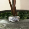 thumbnail image 3 of Pompeii Mens 1/4ct White Gold 7 Stone Diamond Ring 10k Polished Wedding Anniversary Band, 3 of 5
