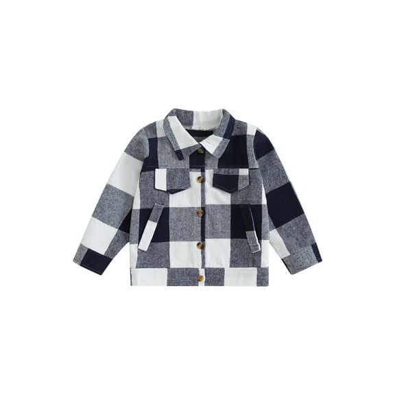 Liacowi Little Boys Girl Shirt Jacket 3T 4T 5T 6T 7T Kids Boys Girl Clothes Plaid Print Long Sleeve Button Cardigan Winter Coat Child Spring Fall Outwear