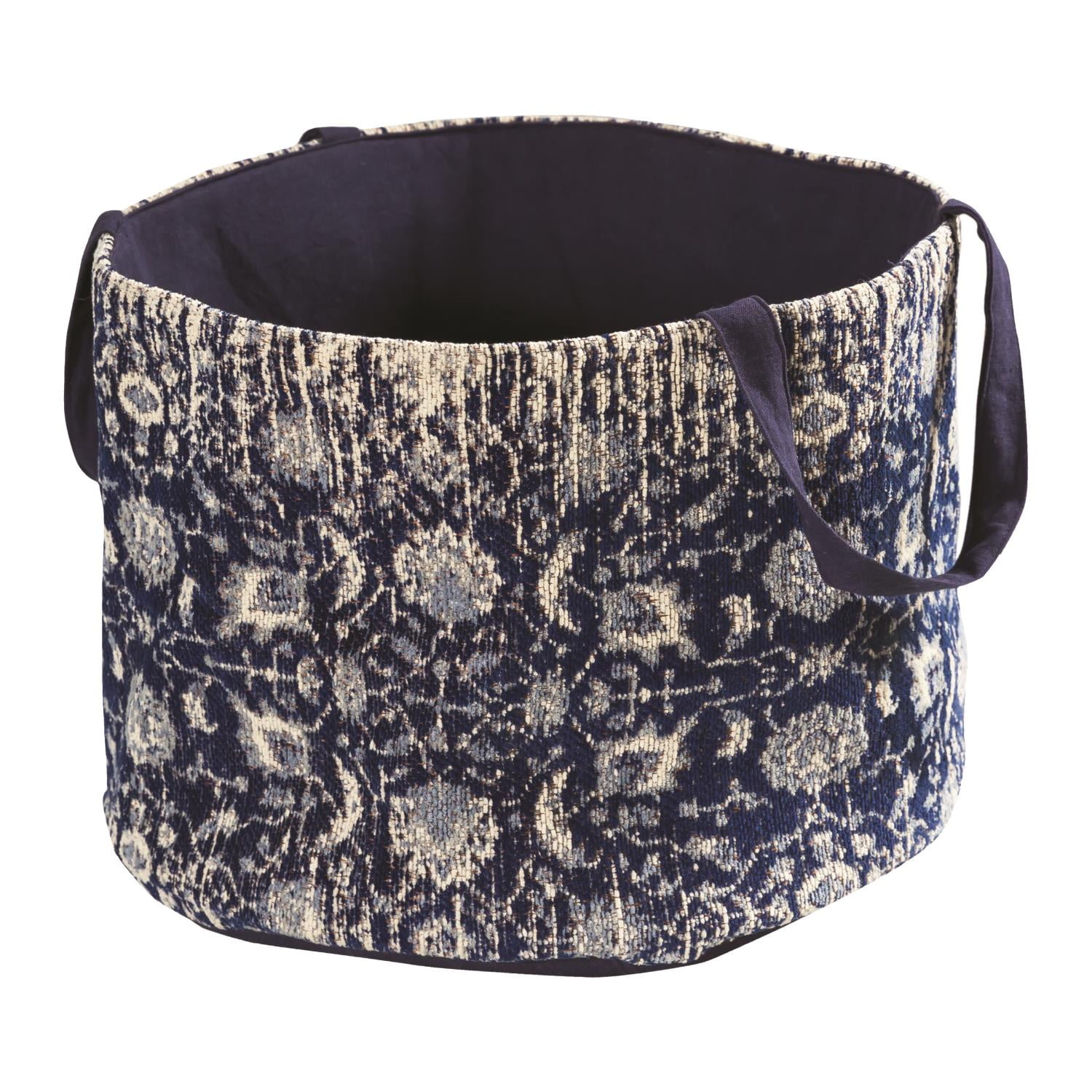 Elk Lifestyle Joslyn Fabric Storage Basket With Blue Finish 937040