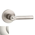 thumbnail image 1 of Baldwin EN.TUB.R.CRR.141 Tube Lever Non Handed Keyed Entry with Contemporary Round Rose, Polished Nickel, 1 of 1