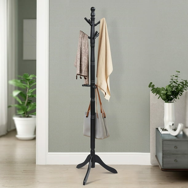 Boutique Home Adjustable Free-standing Coat Rack With 8 Hooks & 3