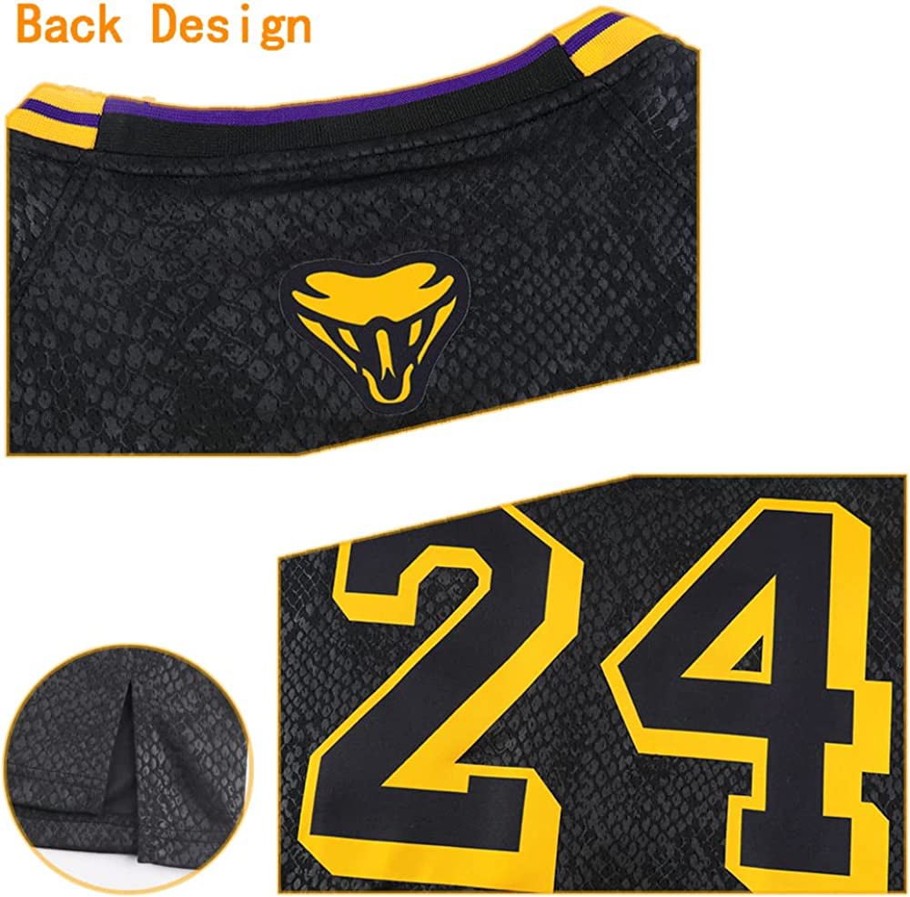 Men's Black Basketball Jersey, Front #8 Back #24 Embroidered, Men's Casual Fashion Jersey Size S-XXXL,Temu