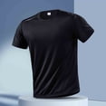 thumbnail image 5 of Mens Short Sleeve Breathable Workout Tee 4 Way Stretch Moisture Wicking Lightweight Stretchy Fitness Training Tops, 5 of 6