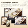 thumbnail image 6 of Paper Braided Round Placemats Natural Non-Slip Heat Resistant Table Mats for Dining Tables Farmhouse Woven Indoor & Outdoor Place mats for Thanksgiving., 6 of 7