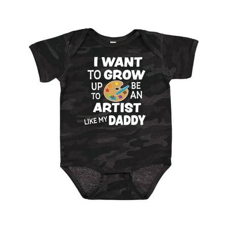 

Inktastic I Want to Grow Up to Be an Artist Like My Daddy Gift Baby Boy or Baby Girl Bodysuit