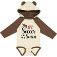 thumbnail image 3 of Inktastic My 1st Soccer Season Girls Long Sleeve Baby Bodysuit, 3 of 5