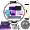 thumbnail image 1 of Equipo de Pilates para Entrenamiento en Casa - 11 Piezas Pilates Kit con Pelota de Yoga 25cm,Bandas de Resistencia y Aro de Pilates -Ideal para Pilates en Casa,Yoga y Ejercicio en Hogar,Gris, 1 of 2