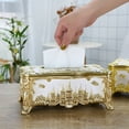 thumbnail image 3 of Functional tissue box Luxurious Castle-Tissue Box Elegant Tissue Holders Paper Holder Napkin-Holder Home Toilet Bath, 3 of 17
