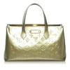 Pre-Owned Louis Vuitton Vernis Wilshire PM Leather Gold