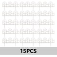 thumbnail image 3 of White Plastic Garden Border Edging No-Dig Wrought Iron Look – 15pcs Fence Kit, 20ft Lawn Barrier, 3 of 9