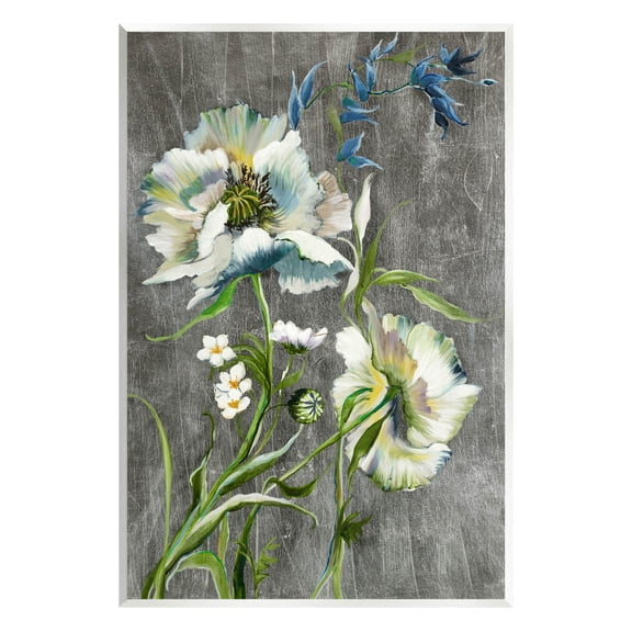 Stupell Industries Blooming White Flowers Graphic Art Unframed Art Print Wall Art, Design by Liz Jardine