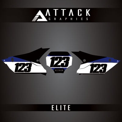 Attack Graphics Elite Number Plate Backgrounds for Yamaha YZ450F 2023