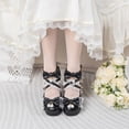 thumbnail image 6 of SACFOF Women's Kawaii Shoes Cross Strap Pumps Cute Ankle Strap Mary Jane Shoes Wedding Lace Mid Chunky Heel Pumps, 6 of 6