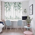 thumbnail image 5 of Eucalyptus Leaves Kitchen Curtains 72 Inch Length, Watercolor Sage Green Botanical Grommet Top Bedroom Living Room Curtains, Light Filtering Cafe Curtain Drapes 2 Panels Set 104''x72'', 5 of 9