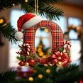 thumbnail image 4 of Coollooc Monograms Pendants With Santa Hat, 26 Christmas Letter Ornaments, Christmas Tree Decoration Personalized Hanging Pendant, Indoor DIY Hanging Xmas Ornament, 4 of 8