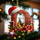 thumbnail image 4 of Adornos Navideños con Monograma Acrílico de 26 Letras y Gorro de Papá Noel | Adornos Colgantes 2D para Árbol de Navidad | Decoración Navideña para El Hogar | Adornos Navideños Multiusos para Chimenea, 4 of 5