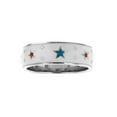 thumbnail image 2 of Patriotic Stainless Steel Enamel Star Ring - Red, White & Blue American Flag Colors size 5, 2 of 3