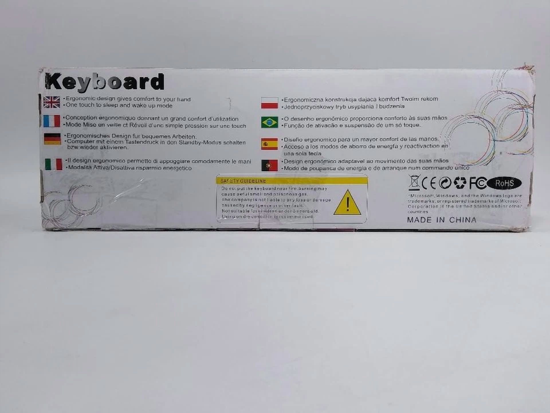 CRESTIN- Kafuty-1 Mc-689 Usb Wired Computer Keyboard Damaged Box