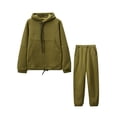 thumbnail image 3 of Innerwin Jogger Set Long Sleeve Women Sweatsuits Sports Drawstring Loungewear Two Piece Outfit Army Green M, 3 of 9