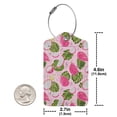 thumbnail image 2 of Rocae Dragon Fruits for Leather Luggage Baggage Tags ID Label Privacy Cover ID Label with Stainless Steel Loop and Address Card, 2 of 5