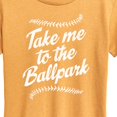 thumbnail image 3 of Instant Message - Take Me To The Ballpark - Women's Short Sleeve Graphic T-Shirt, 3 of 7