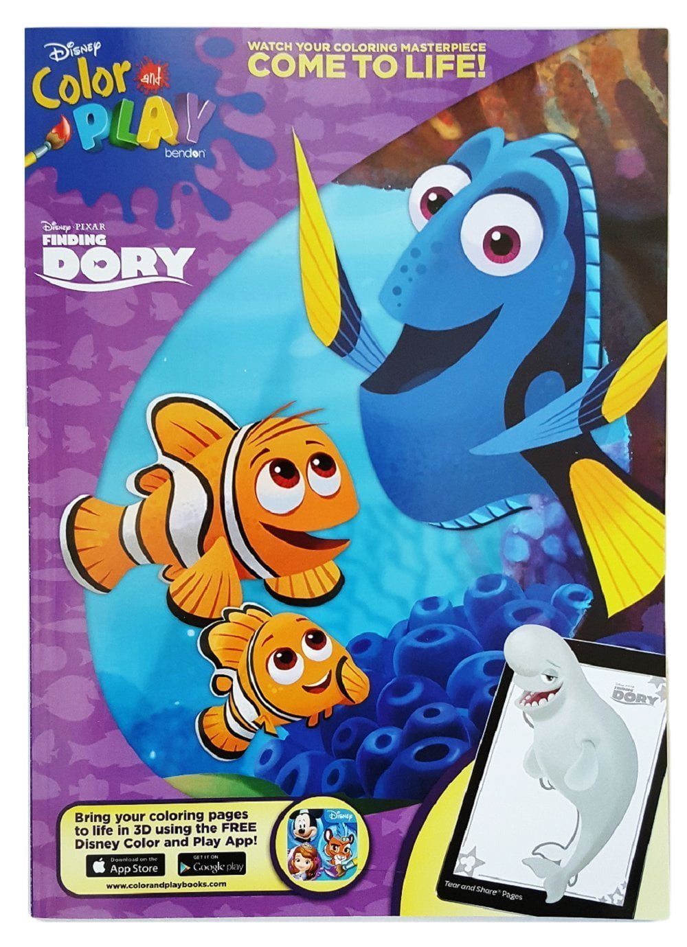 Finding Dory Color and Play Activity Book, Coloring & Activity Book ...