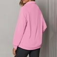 thumbnail image 5 of Ltctricy Sweatshirts for Women Fashion Long Sleeve Half Button Collared Casual Loose Pullover Tops Fall Winter Clothes(Pink,XX-Large), 5 of 5