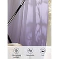 thumbnail image 6 of Sheer Curtains 45 inches Long, Ice Hockey Winter Sports Light Purple Gradients Light Filtering Sheer Window Curtains Rod Pocket Voile Drapes for Bedroom Living Room, 52"W x 45"L 2 Panels, 6 of 7