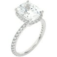 thumbnail image 2 of Pompeii Certified 4 1/2Ct Cushion Diamond Engagement Ring Side Halo 14k Lab Grown, 2 of 4