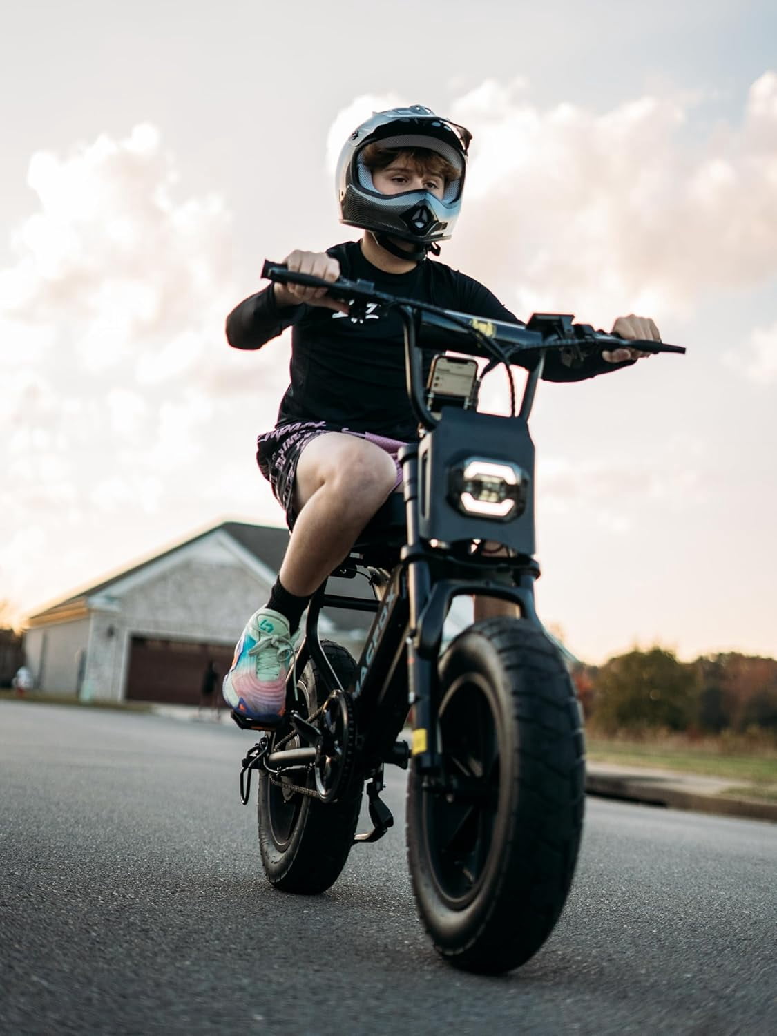 MACFOX M16 Ebikes for Teen Youths, Mini E Bike 750W Electric Bike Wheelie 20 MPH Max Speed, 25 Miles Range(PAS1), 16"x4" Fat Tires, City/School Commuting Electric Bike