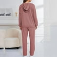 thumbnail image 4 of biudgviw Pajama Sets for Women Soft Oversized Long Sleeve Hoodies Sweatshirt Loose Sweatpants Loungewear Sleepwear Pjs Sets, 4 of 4