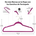 thumbnail image 2 of MAGMALIFE 50 Ganchos para Ropa de Terciopelo, Gancho Dorado Giratorio de 360 Grados, Adecuado para Todo Tipo de Ropa, Antideslizante (Fucsia), 2 of 6