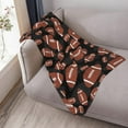 thumbnail image 4 of LHSHID American Football Cool Sport Ball Throw Blanket Soft Bed Bedding Warm Cozy Plush Flannel Fleece Blankets Gifts for Kids Boys Teens Sofa Couch Bedroom Home Decor 50x60in, 4 of 6