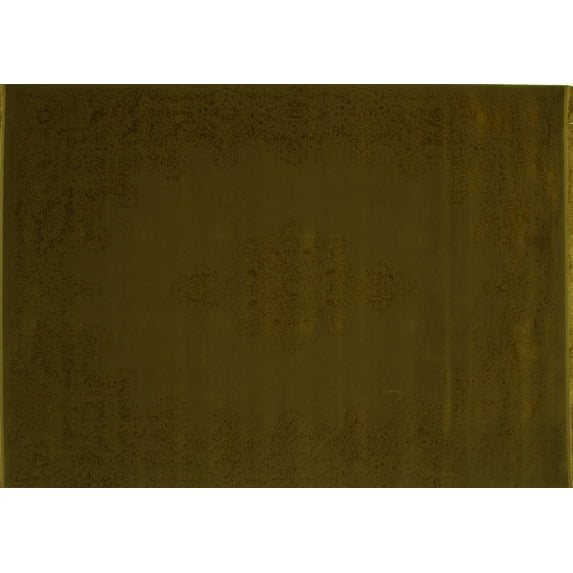 Ahgly Company Indoor Rectangle Abstract Green Contemporary Area Rugs, 2' x 3'
