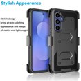 thumbnail image 2 of Takfox Samsung Galaxy S25 FE 5G Case, for Galaxy S25 FE 5G Belt Clip Holster Phone Case [Built-in Screen Protector] Kickstand Full-Body Military Grade Protective Shockproof Cover -Black, 2 of 6
