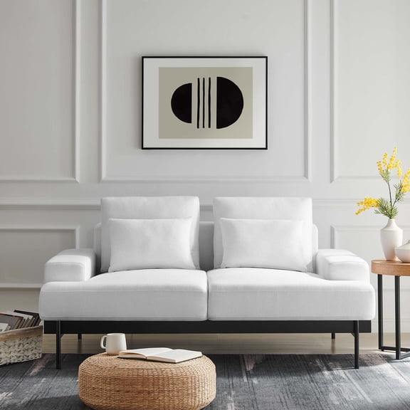 Modway Proximity Upholstered Fabric Loveseat in White