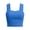Blue, variant on HEVIRGO Women Square Neck Sports Bra Padded Workout Crop Tank Top with Built-in Bra for Yoga Gym Fitness Running