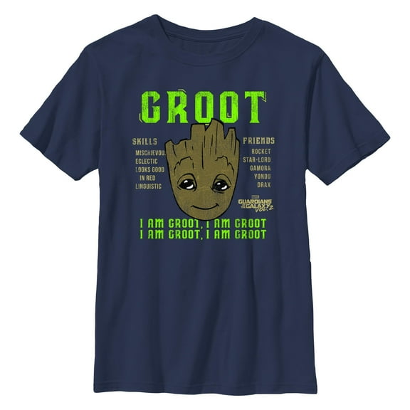 Boy's Marvel: Guardians of the Galaxy Vol. 2 I Am Groot Friends Graphic T-Shirt