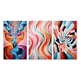 thumbnail image 2 of Designart "Exploring Optical Illusions in Op Art II" Abstract Wall Art Set Of 3 - Multi-Color Op Art Canvas Set For Living Room Decor, 2 of 7